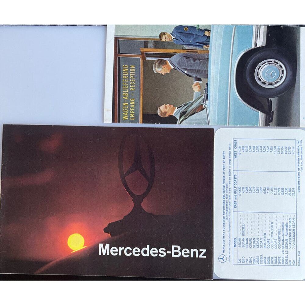 1970 Mercedes-Benz Suggested Advertised Delivered Prices And Style Brochures GUC